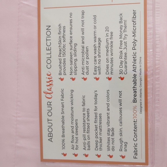 PeachSkinSheets Full Size 1500 Thread Count Cotton Candy Pink Sheet Set - Picture 6 of 8